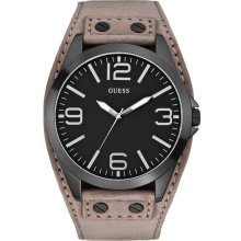 GUESS Grey Suede Cuff Watch