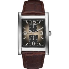 Guess Leather Mens Watch W11089G2