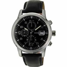 Guess Men's Chronograph Watch W11163g1 With Black Dial