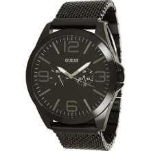 Guess Men's U0180G2 Black Stainless-Steel Quartz Watch with Black Dial