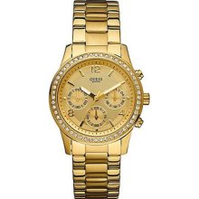 Guess Women's Diamonds Stainless Steel Case Chronograph Watch U14503l1