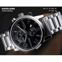 Handlove Handlove Stainless Steel Glossy Black Dial Menâ€²s Watch