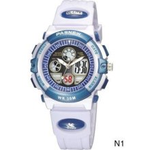 Highquality Fashion Pasnew Led+pointer Water-proof Dual Time Boys Spo