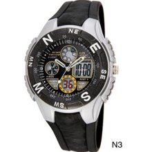 Highquality Pasnew Led+pointer Water-proof Dual Time Boys Sport Watch