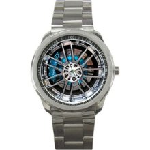 Hottest Volk Rays Silver And Blue Te37 Racing Wheel Sport Watch