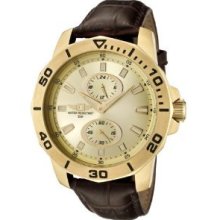 I By Invicta Men's 43663-004 Gold Dial Brown Leather Watch