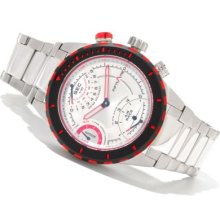 Infrared Men's Red Out Swiss Quartz Mechatronic Chronograph Bracelet Watch