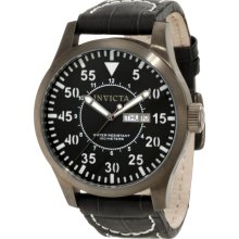 Invicta 11204 Specialty Grey Dial Grey Leather Men's Watch