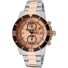 Invicta Watches Men's Specialty Chronograph Rose Gold Textured Dial Tw