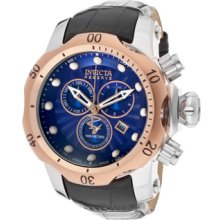 Invicta Watches Men's Venom/Reserve Chronograph Blue Textured Dial Bla