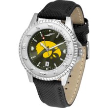 Iowa Hawkeyes Competitor AnoChrome Men's Watch with Nylon/Leather Band