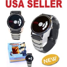 Japanese Anime Cosplay Detective Conan Fahsion Sport Digital Wrist Watch Wb10