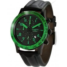 Jorg Gray JG1900-13 Men's Green Bezel Chronographs Quartz Watch