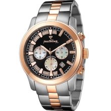 Just Bling Men JB-6218-D Classic Two Tone Diamond Watch