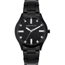 Karen Millen Ladies Black Ion Plated Watch K085