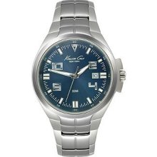 Kenneth Cole Bracelet Marine Blue Men's Watch Kc9071 Low Intern. Shipping