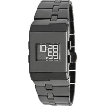 Kenneth Cole KC4737 Black Ceramic Link Bracelet Quartz Digital Dial