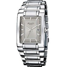 Kenneth Cole Tank Watch In Silver