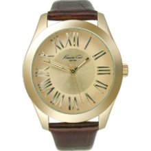 Kenneth Cole Women's KC2678 Croco Leather Champagne Dial Watch