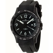 Kennett Mens Altitude Stainless Watch - Black Rubber Strap - Black Dial - KNTALTBAW