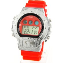 King Master D-Shock Red 0.12ct Diamond Men's Watch DS.017R