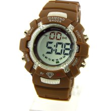 King Master D-Shock Brown 0.12 ct Diamond Men's Watch DS.3161