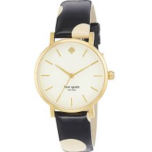 Ladiesâ€™ Gold-Tone & Patent Leather Metro Watch