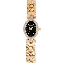 Ladies Gold Tone Caravelle Bulova Watch