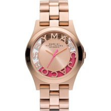 Ladiesâ€™ Ion-Plated Rose Gold-Tone Logo Watch