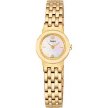 Ladies Pulsar 20mm Stainles Steel Gold Tone Dress Watch