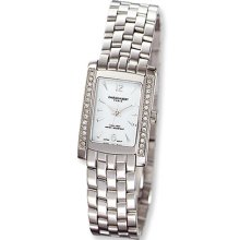 Ladies Rectangular Crystal Watch by Charles Hubert