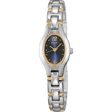 Ladies' Two-Tone Stainless Steel Watch With Blue Dial