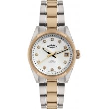 LB02662-02 Rotary Ladies Havana Two Tone Watch