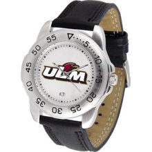 Louisiana Monroe Logo- Mens Sport Leather Watch