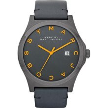 Mbm1216 Marc By Marc Jacobs Henry Grey Dial Leather Watch