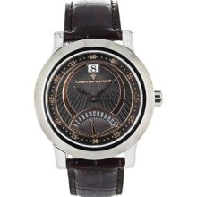 Men Christian Van Sant 3AF121218 Stainless Steel Case Brown Tone