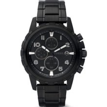 Men's Black Fossil Dean Chronograph Watch Fs4646