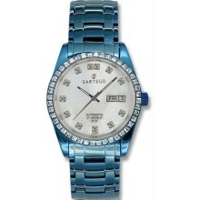 Men's Blue Automatic Mother of Pearl Dial