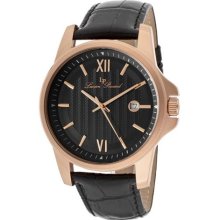 Men's Breithorn Black Dial Black Genuine Leather ...