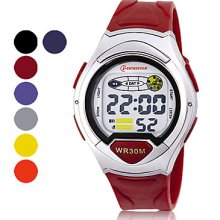 Men's Chronograph PU Digital Automatic Sport Watches (Assorted Color)