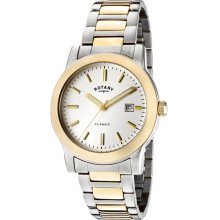 Men's Classic White Dial Two Tone