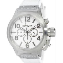 Men's Corduba Quartz Chronograph White Dial White Rubber Strap