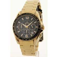 Mens Croton Goldtone Chronograph Tachymeter Date Watch CC311327YL ...