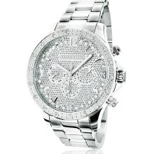 Mens Diamond Watch by Luxurman 0.2ct New Arrival Midsize