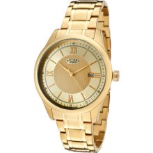 Men's Gold Dial Gold Tone Ion Plated Stainless