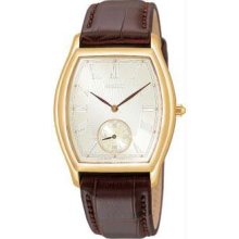 Men's Gold Tone Stainless Steel Dress Champagne Dial