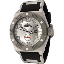 Men's I Force Silver Dial Black Polyurethane and Stainless Steel