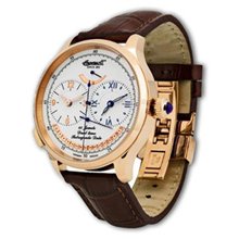 Men's Ingersoll Pennsylvania Rose Gold-Tone Brown Strap Watch with