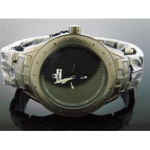 Men's Justbling Stainless Steel 0.20CT Diamonds Watch