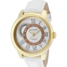 Men's Non Plus Ultra Light Silver Textured Dial Gold IP Case White